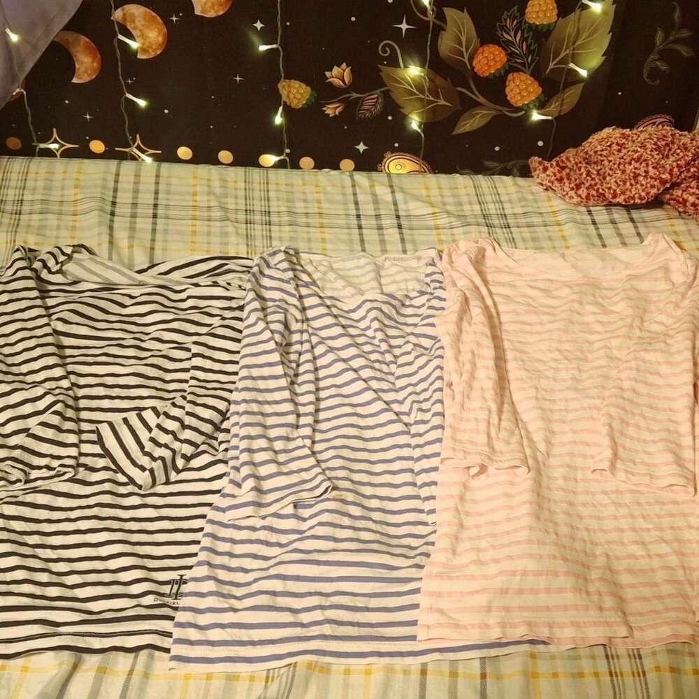 3 pair striped longe sleeve bundle